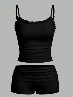 Black Mini Short Set
